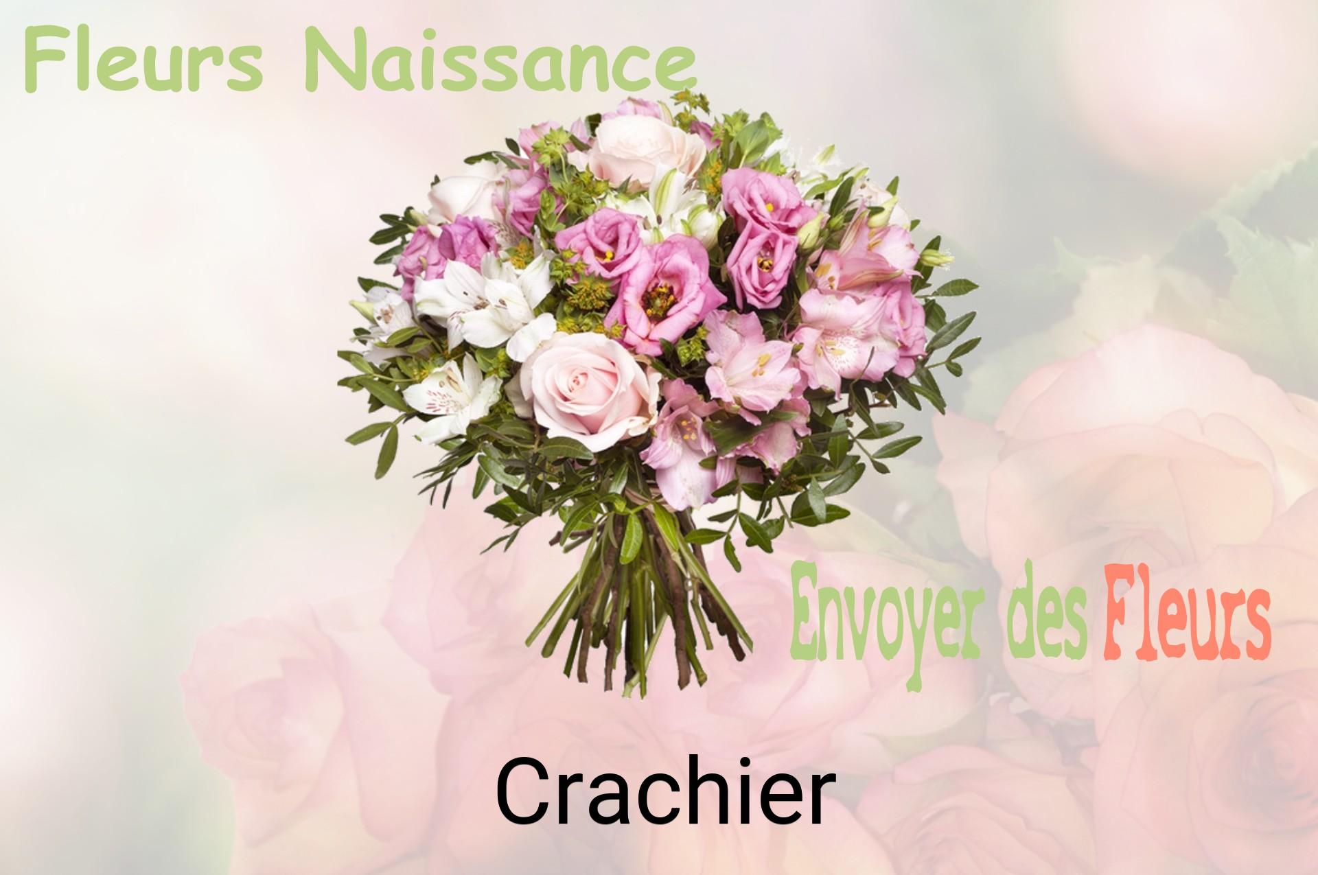 Bouquet de fleurs de naissance livré à Crachier